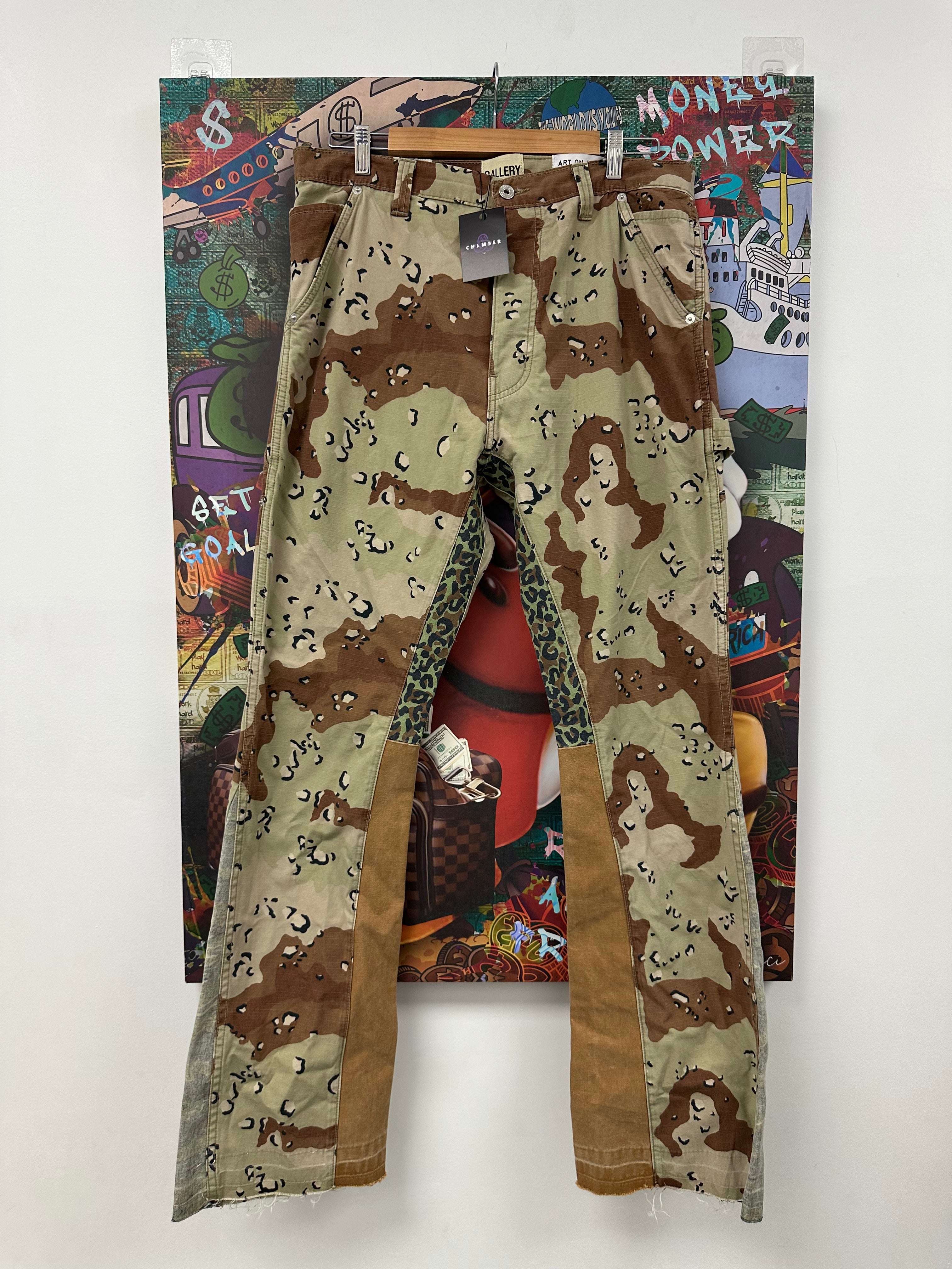 Gallery Dept Flare Khaki Camo Jeans