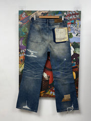 Birth Of A Royal Child Patchwork Fade Denim Pants