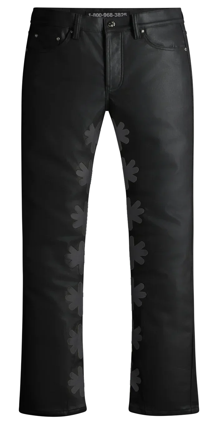 LOSTSHDWS Black Leather Jeans