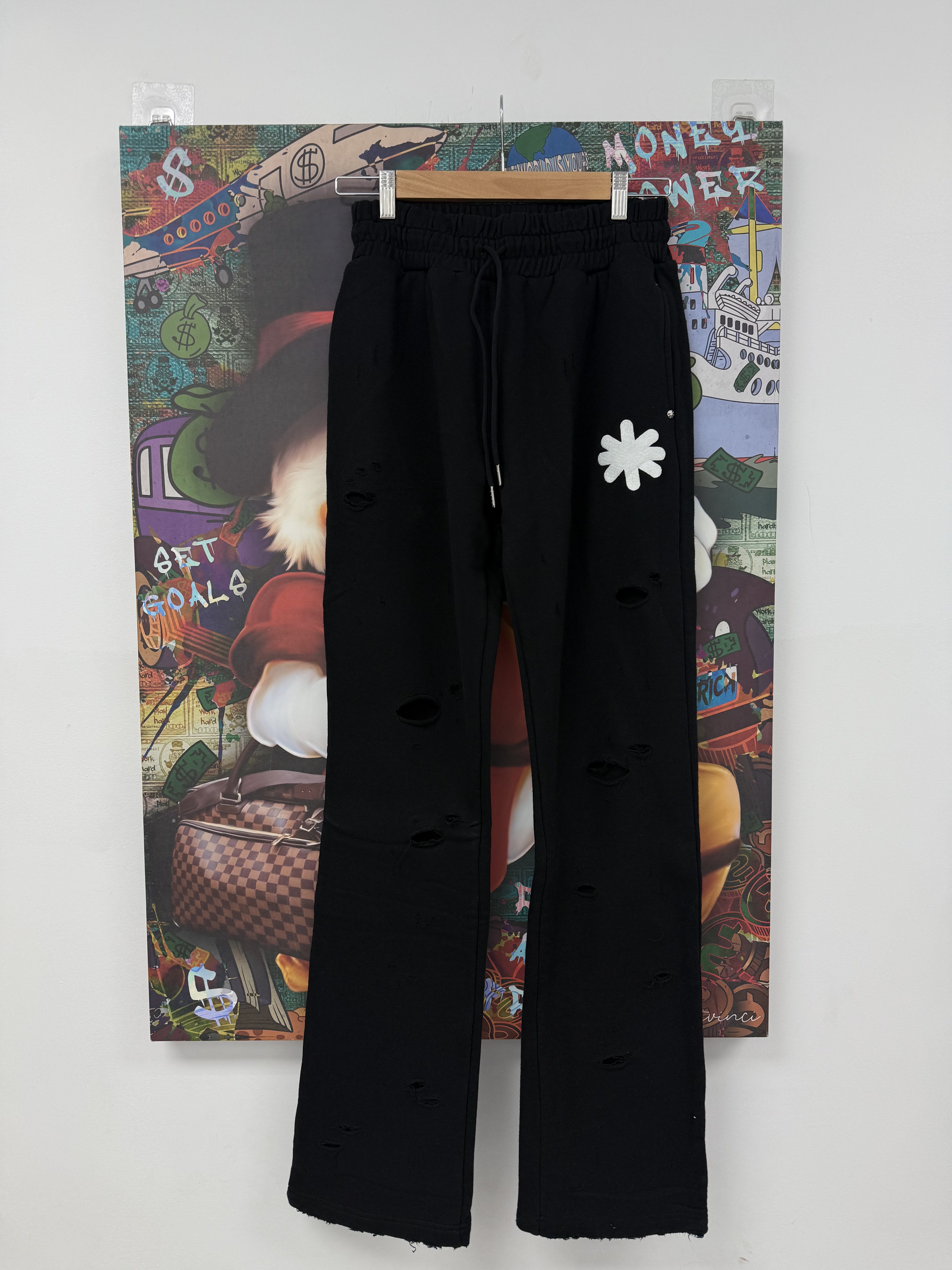 LOSTSHDWS Double Layered Classic Logo Black & White Sweats