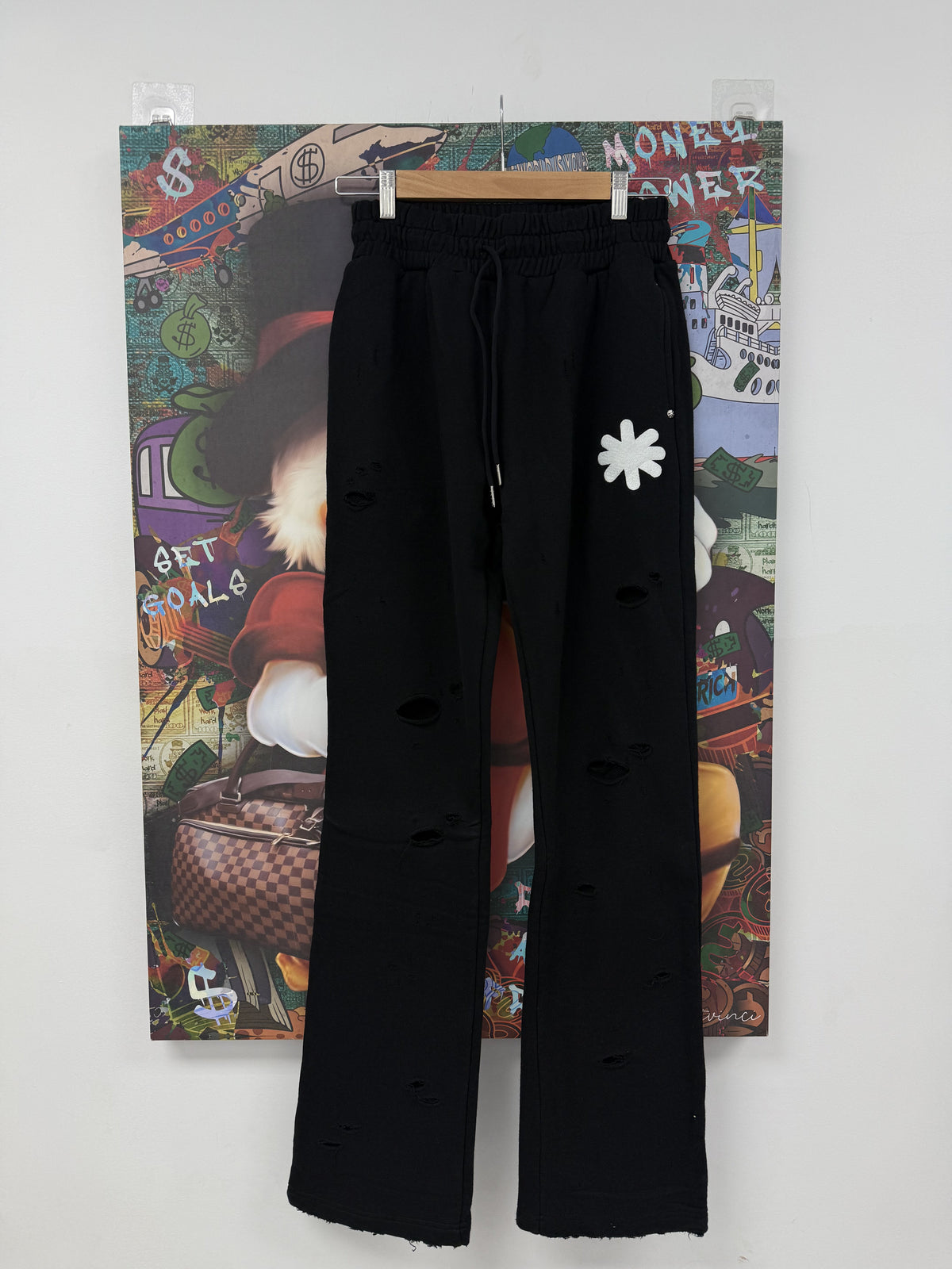LOSTSHDWS Double Layered Classic Logo Black & White Sweats