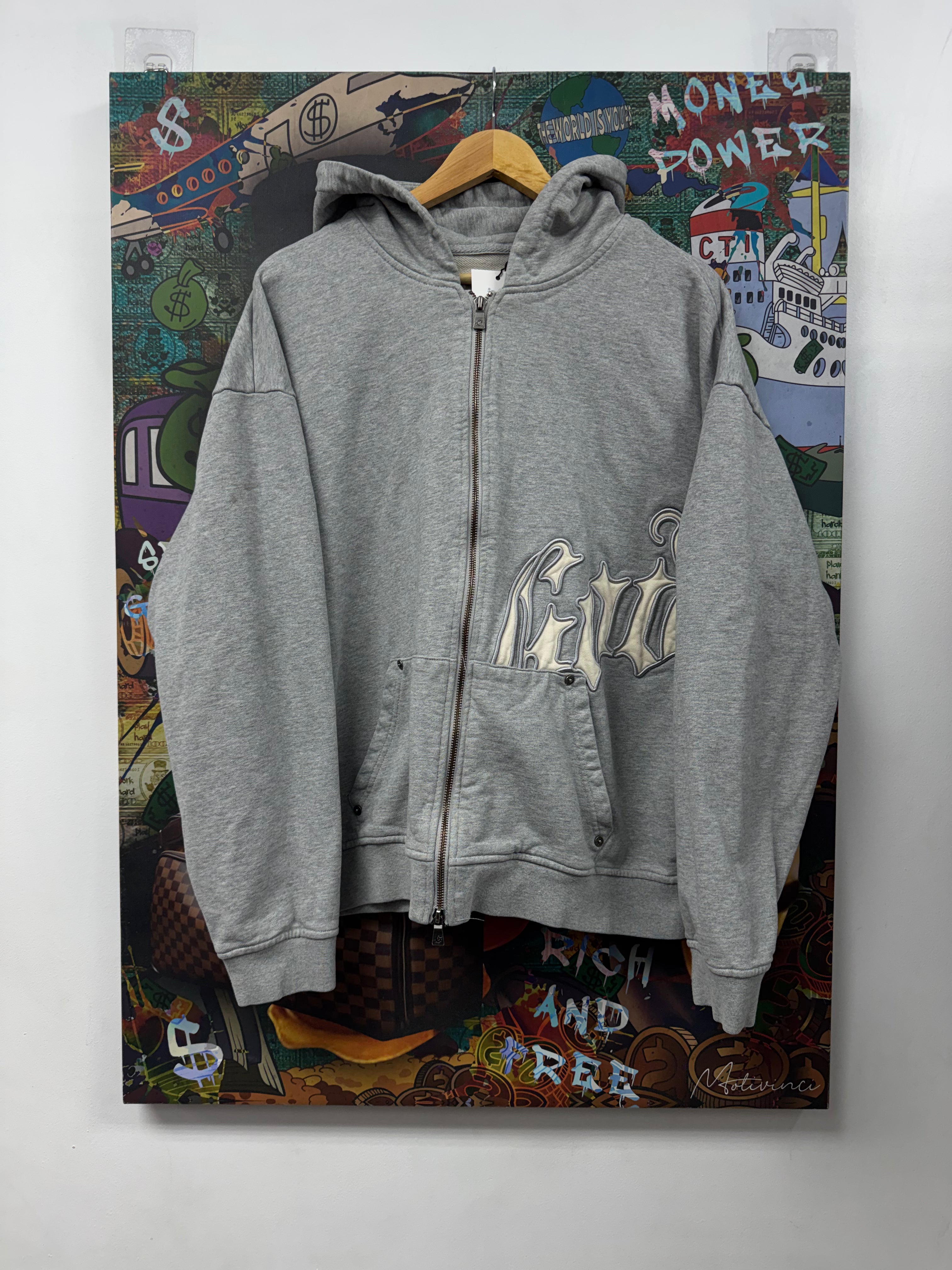 Godspeed Grey Cream OG Logo Zip Up