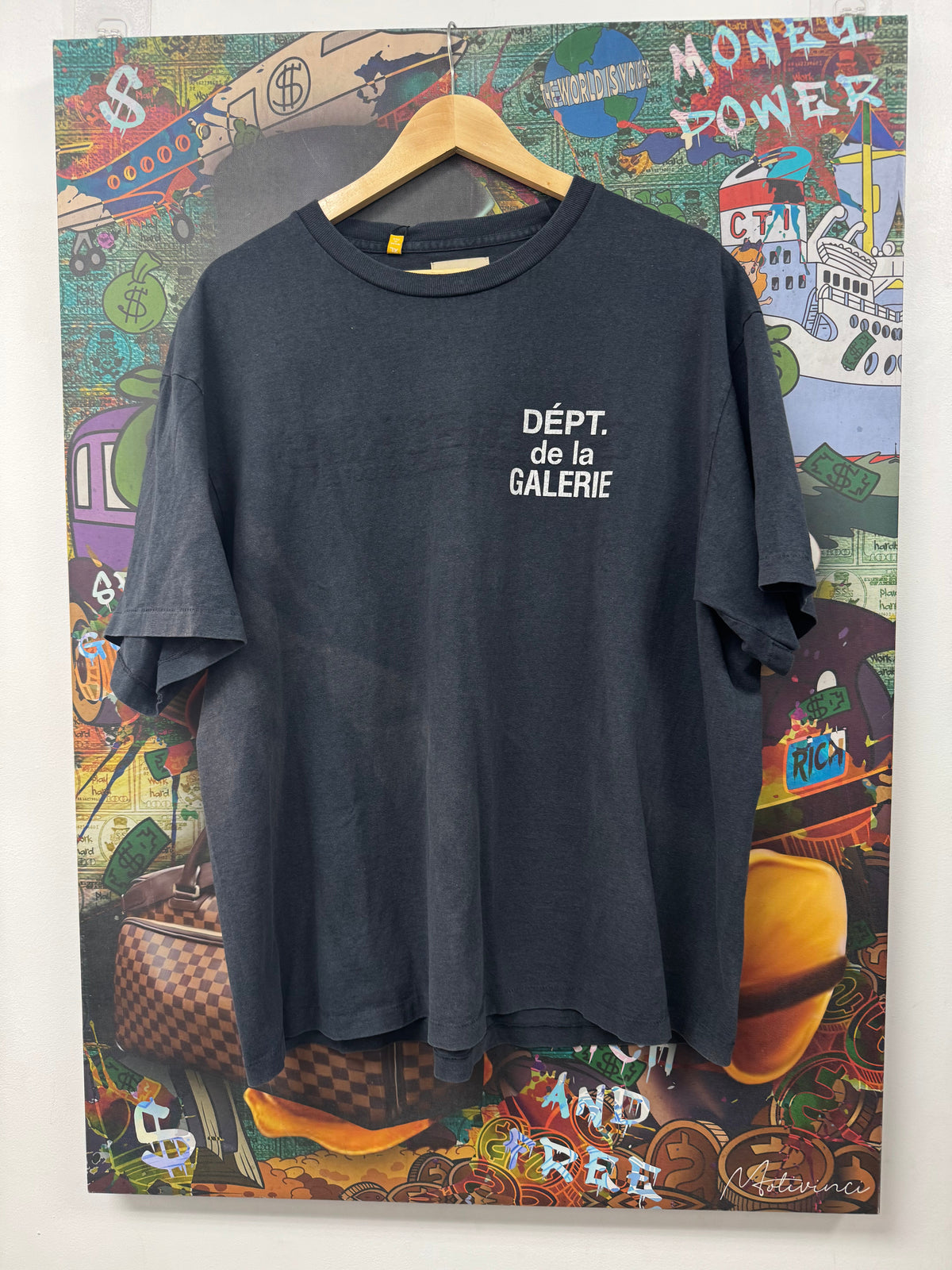 Gallery Dept Navy White Logo Tee