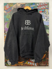 Balenciaga Black White BB Be Different Hoodie