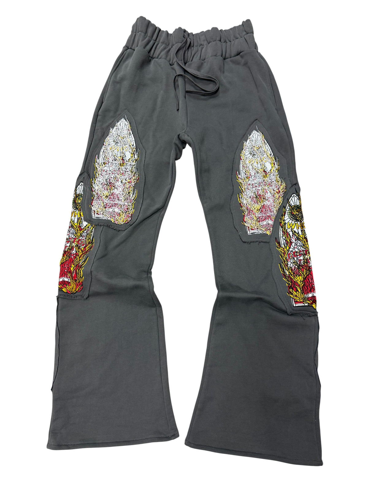 WDW 'Flame Glass Embroidered' Grey Sweats