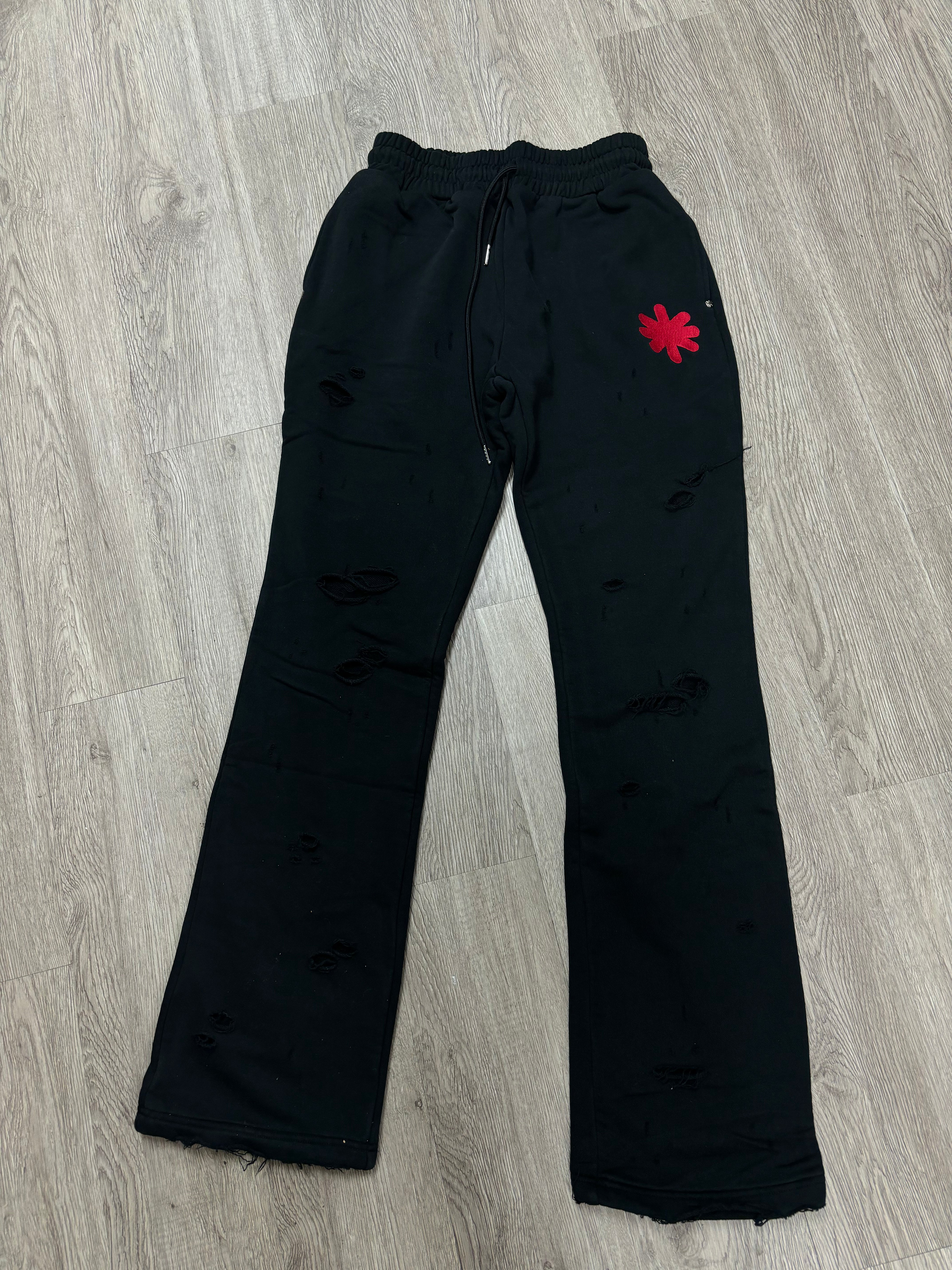 LOSTSHDWS Double Layered Classic Black & Red Sweats