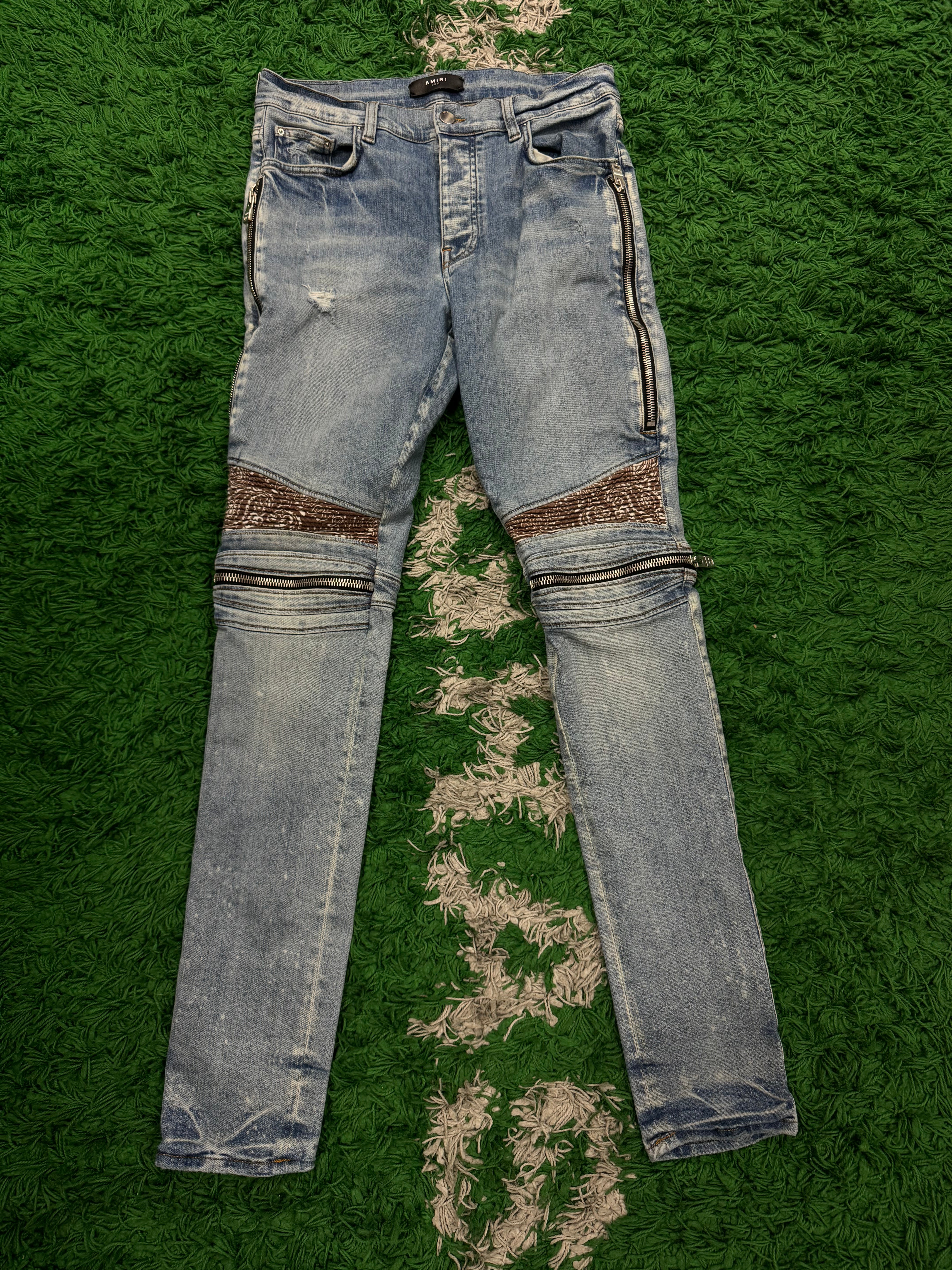 Amiri MX2 Paisley Brown Jeans