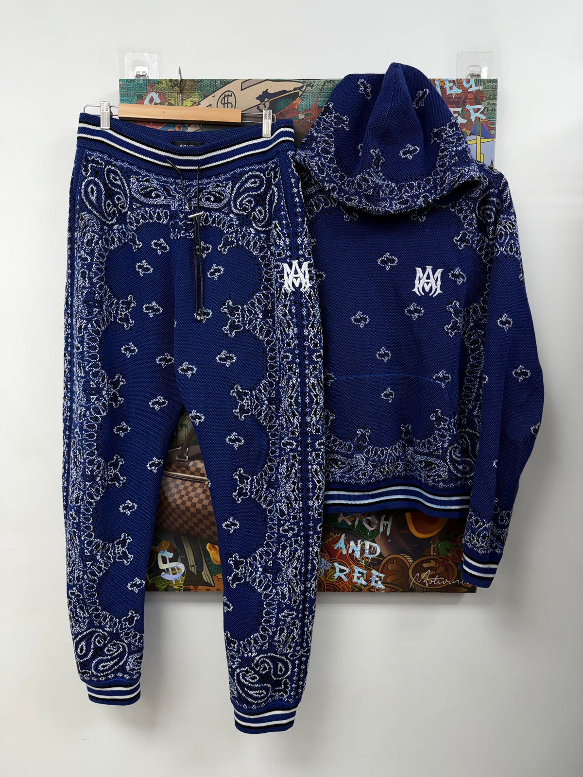 Amiri Blue Bandana MA Sweatsuit