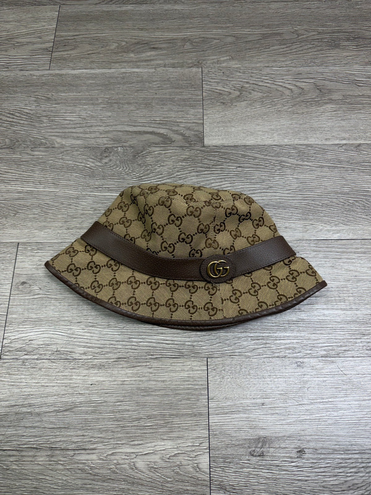 Gucci Brown Monogram Bucket Hat