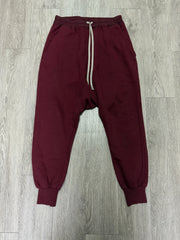 Rick Owens Burgundy Drop Crotch Pants