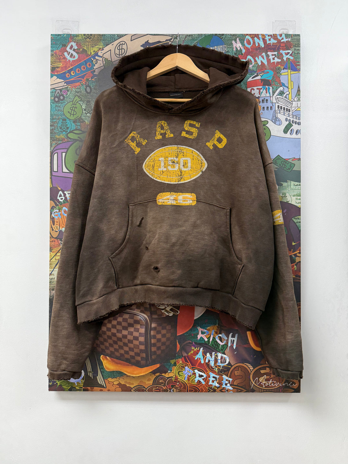 GV Gallery Brown Football Hoodie