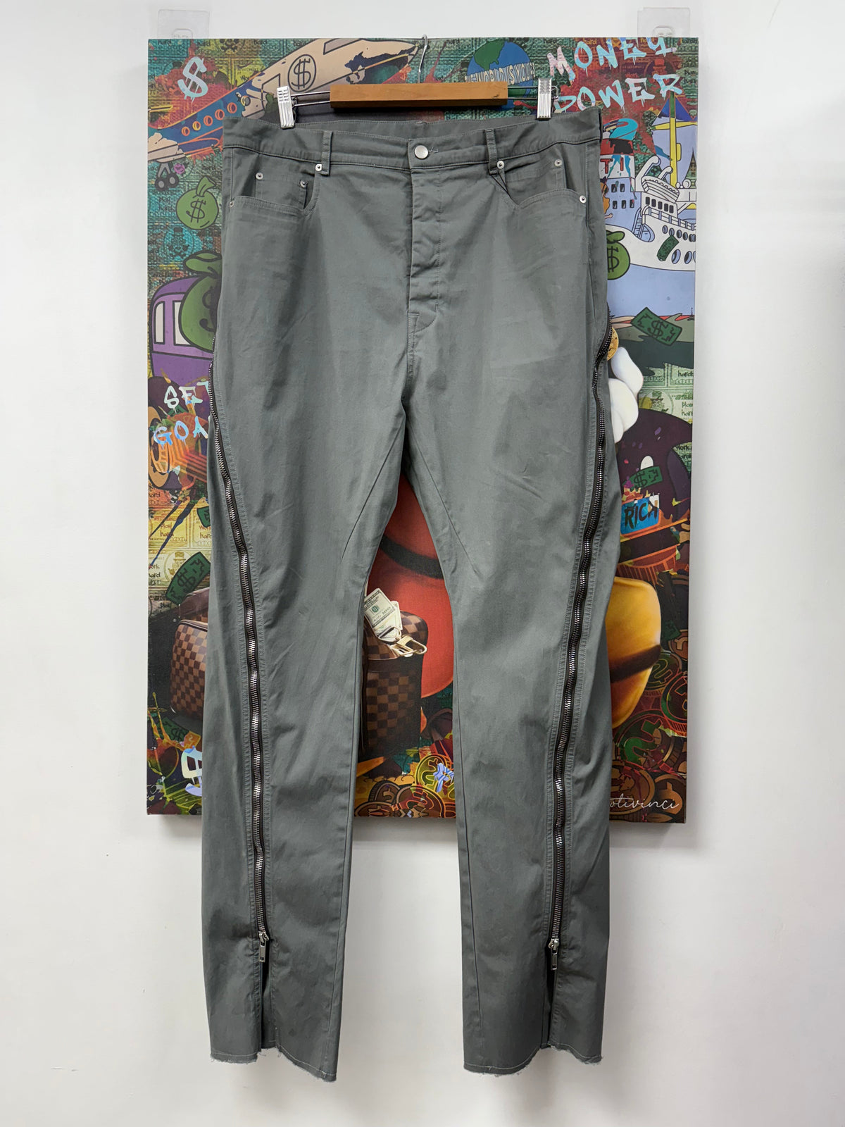 Rick Owens Washed Indigo Banana Bolan  Pants