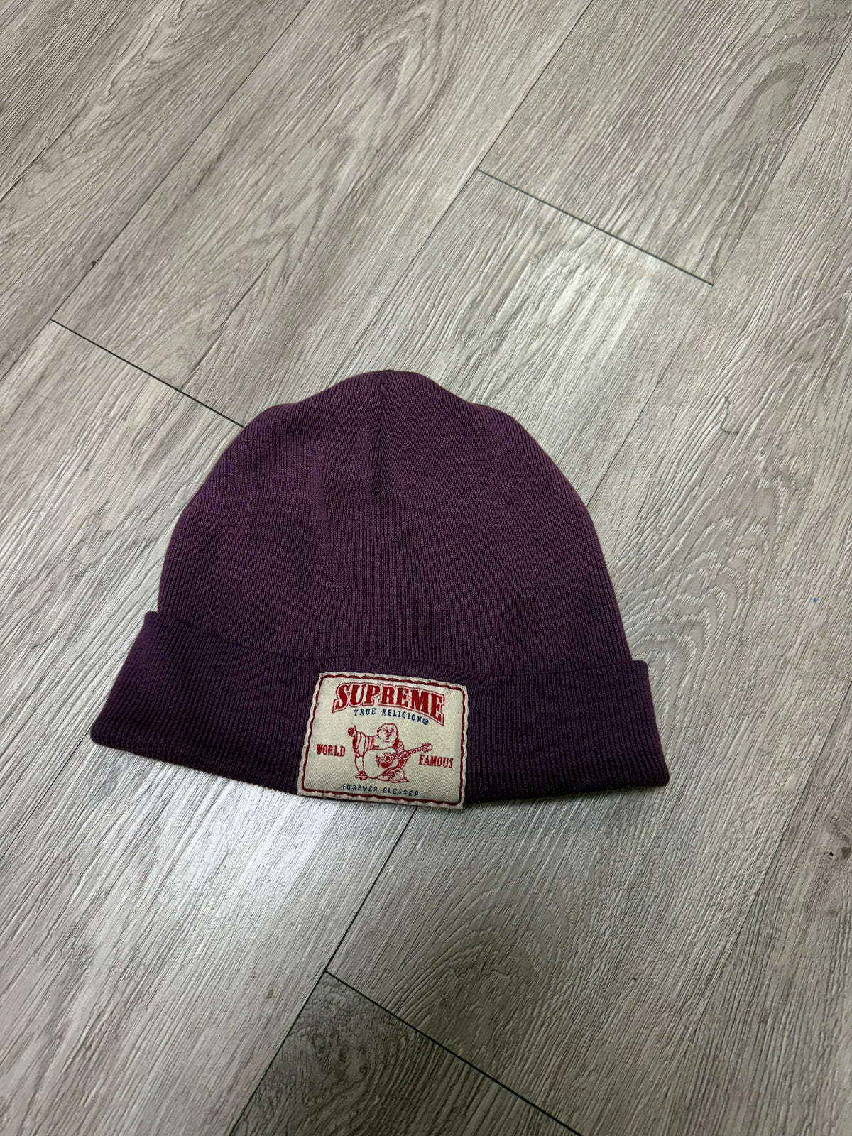 Supreme x True Religion Purple Beanie