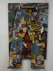 Kapital Flooded Patchwork Flared Jeans