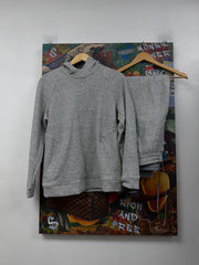 Lululemon Light Grey Textured Double Knit Sweatsuit