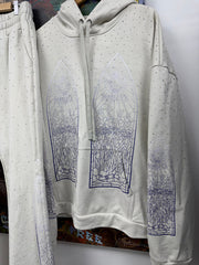 Who Decides War White Stained Glass Rhinestone (Fits Large) Sweatsuit