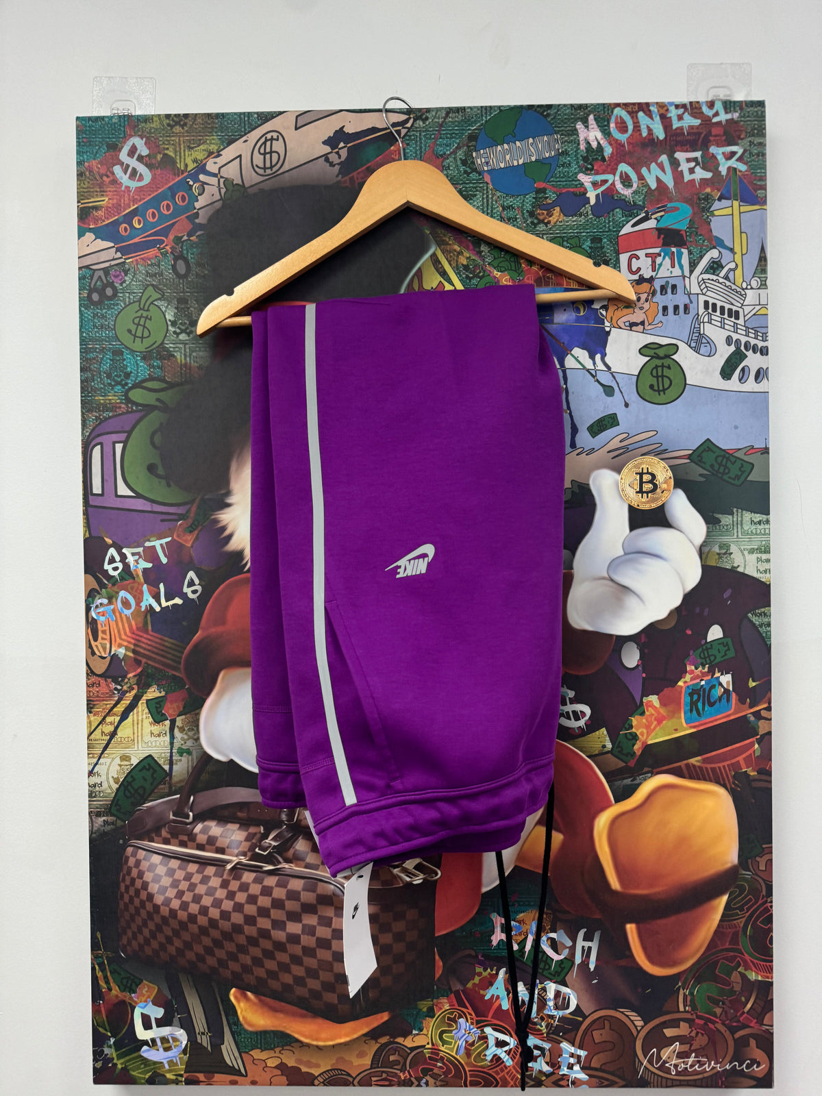 Nike Tech Sweats Purple With Tags