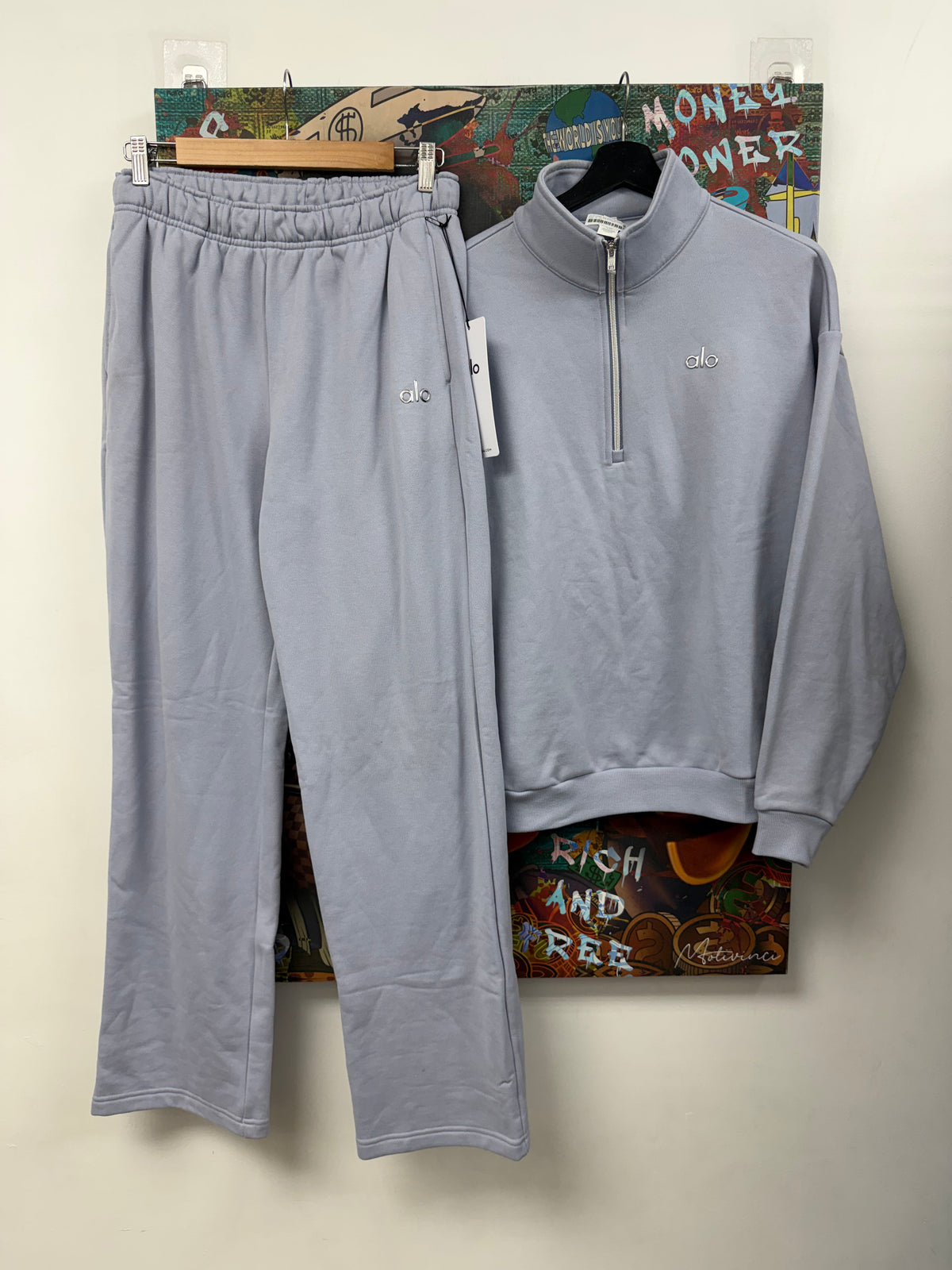 ALO Liliac Accolade Quarter Zip Sweatsuit