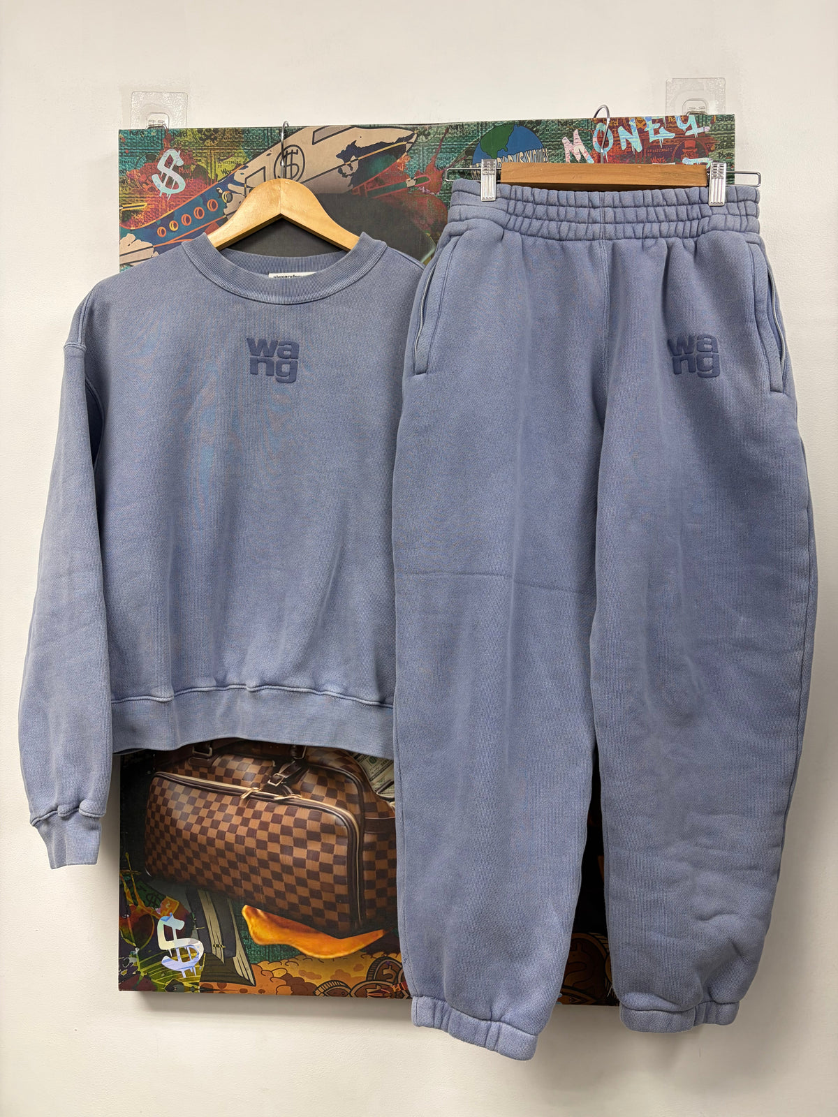 Alexander Wang Powder Blue Crew Sweatsuit