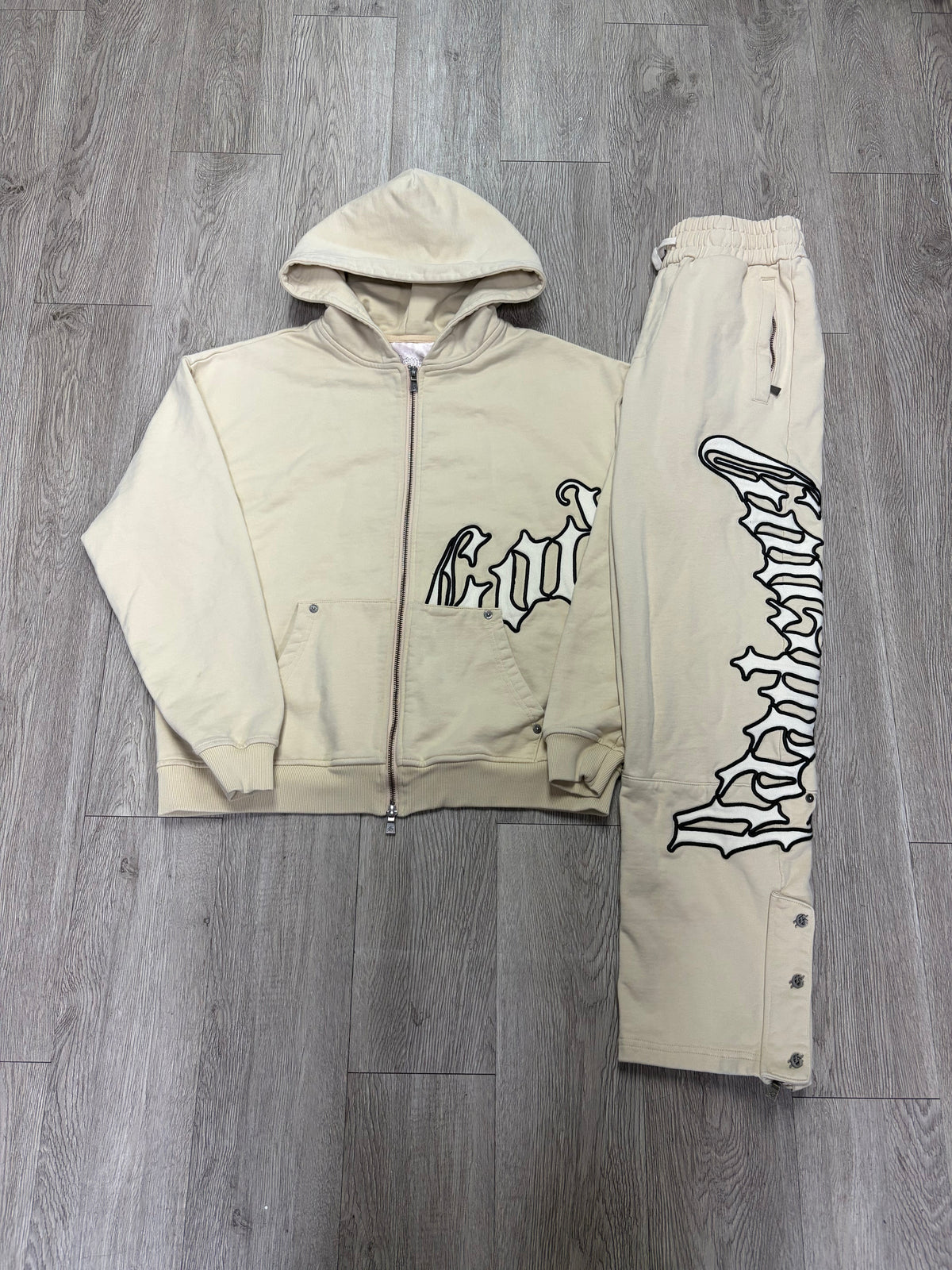 Godspeed Cream Black Outline Sweatsuit