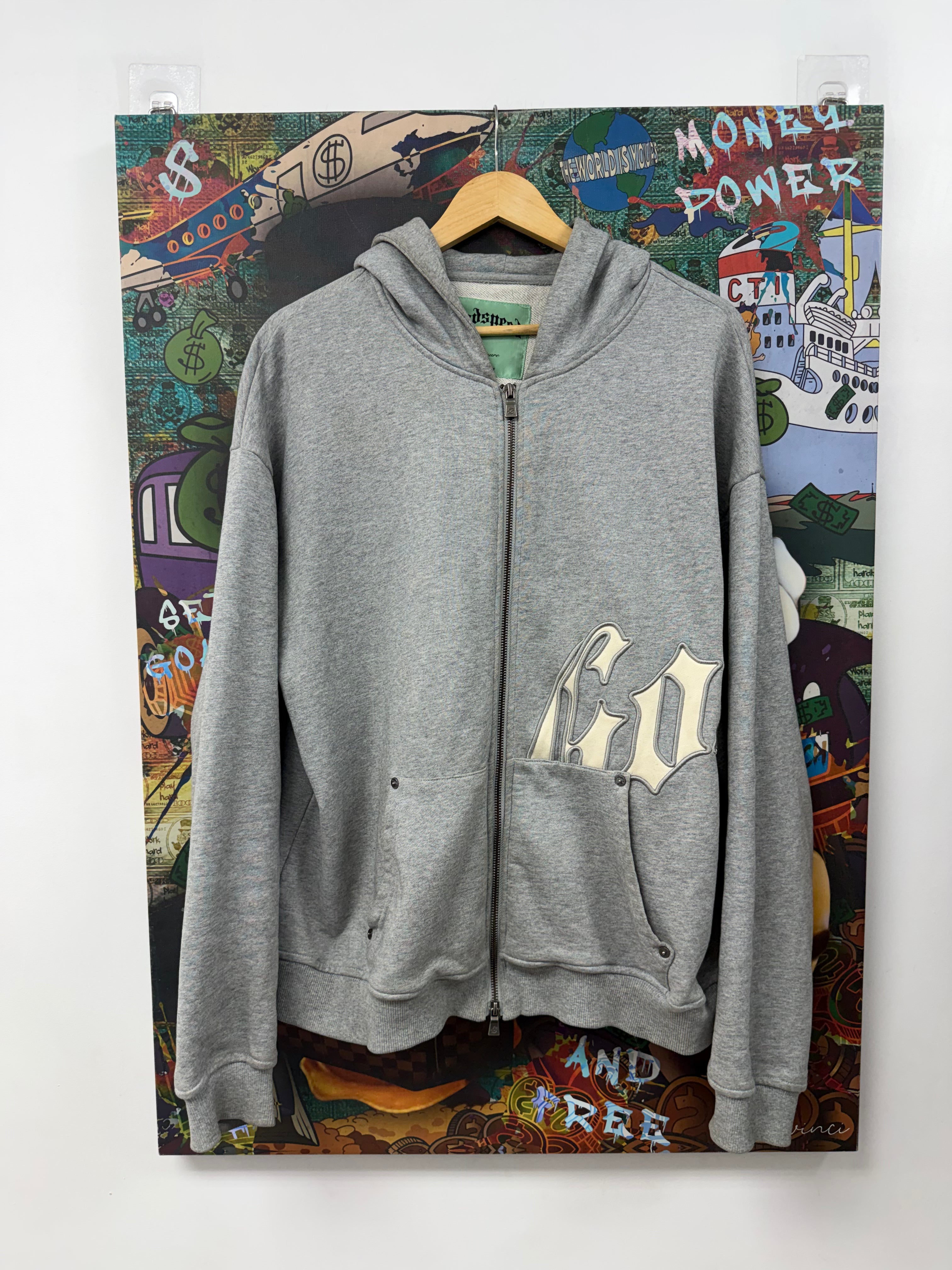 Godspeed Grey Cream OG Logo Zip Up