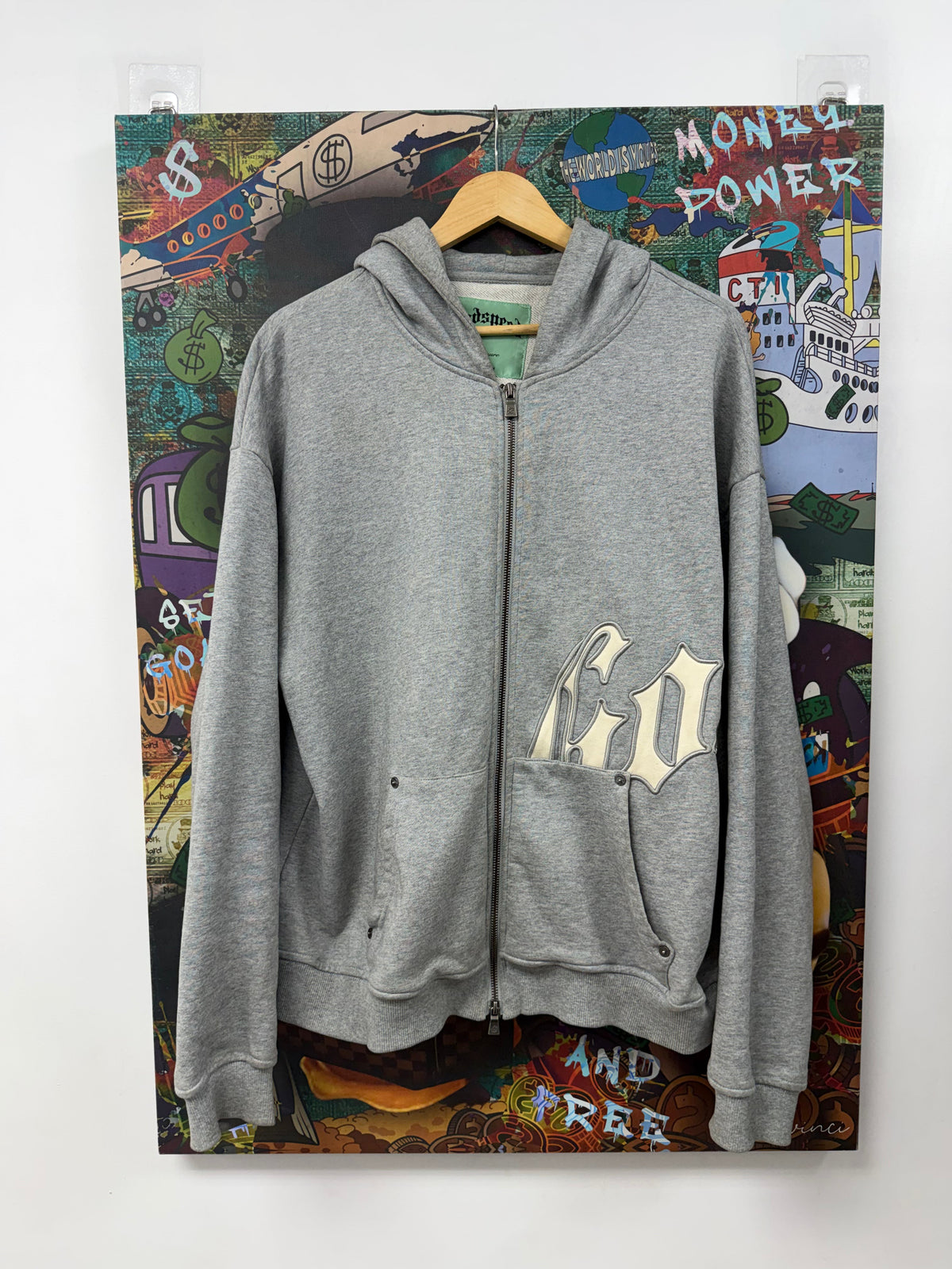 Godspeed Grey Cream OG Logo Zip Up