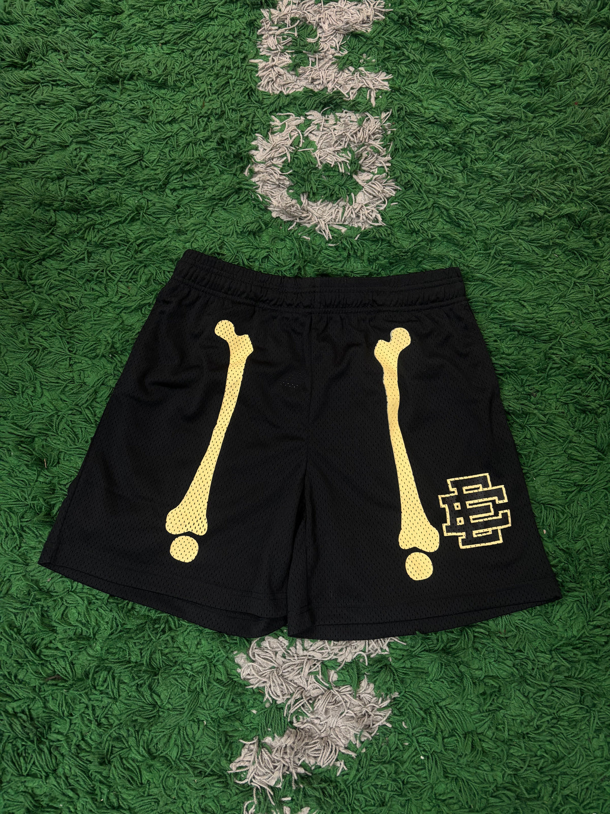 EE Bone Black & Cream Shorts