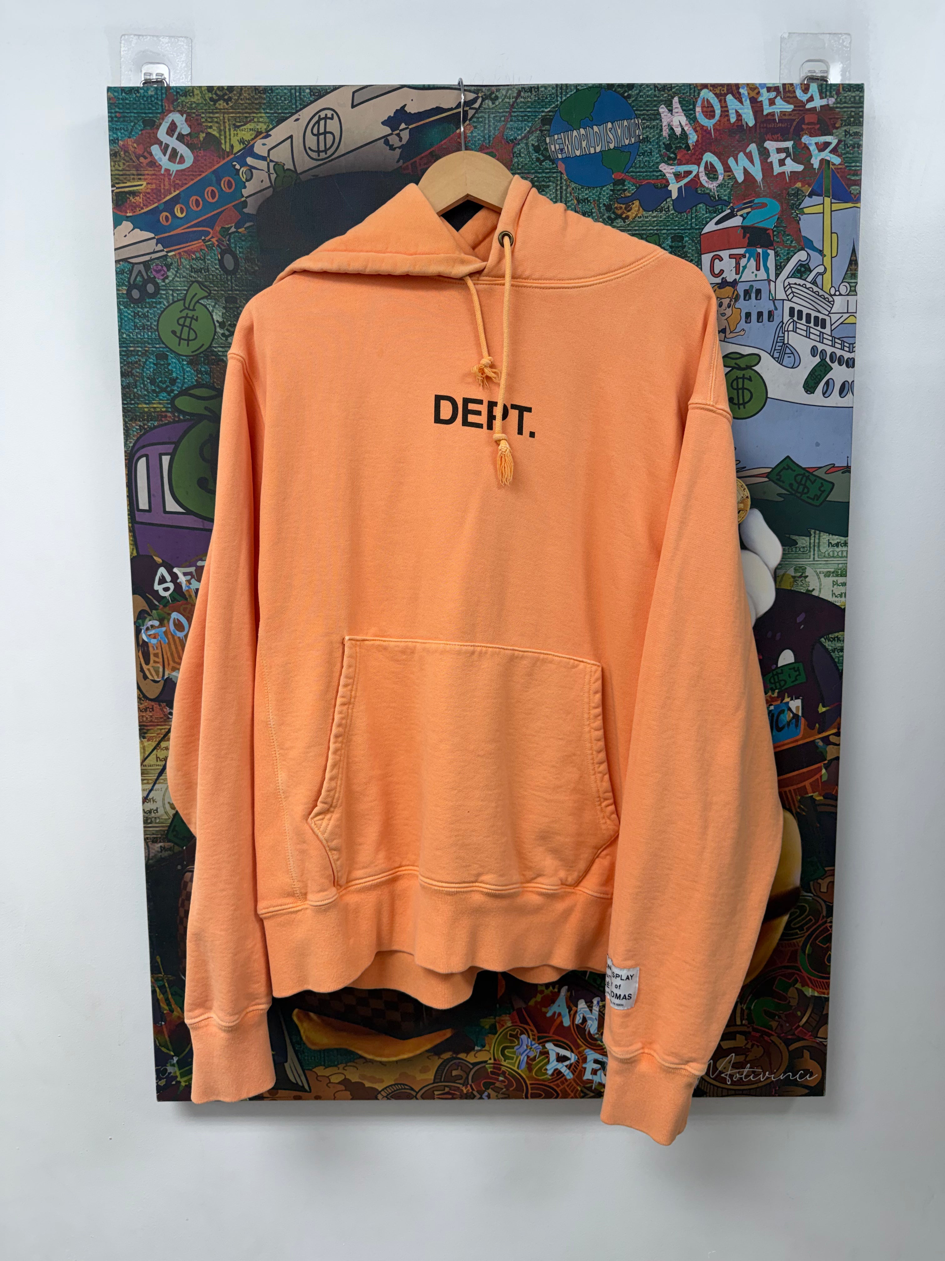 Gallery Dept Orange Black Classic Hoodie