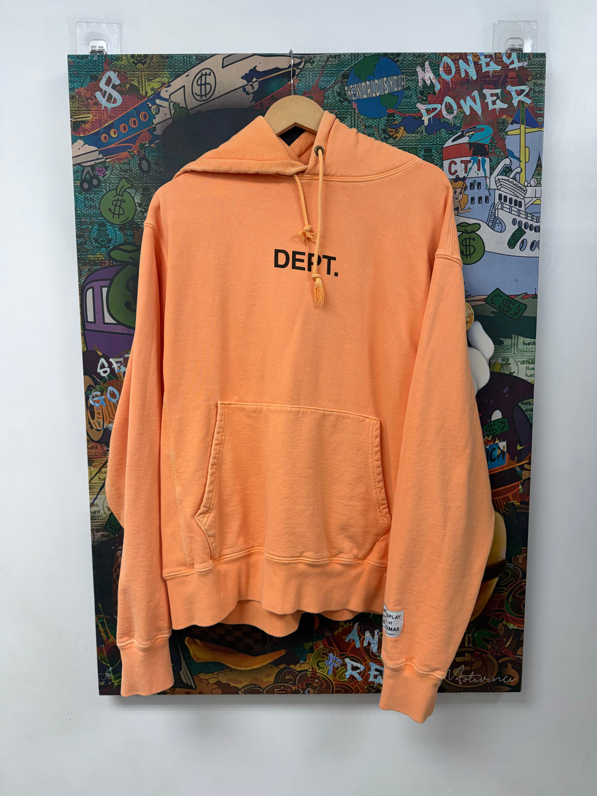 Gallery Dept Orange Black Classic Hoodie