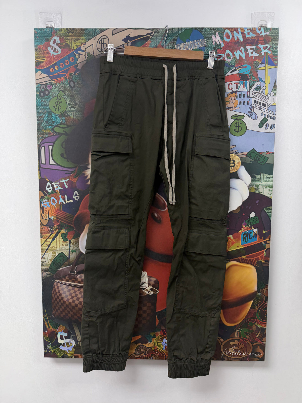 Rick Owens Olive Bosco  Cargo Pants