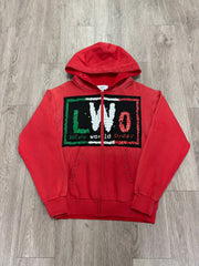 Bossi Red LWO Rhinestone Zip Up