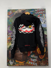 Chrome Hearts Black Matty Boy Chomper Floral Hoodie