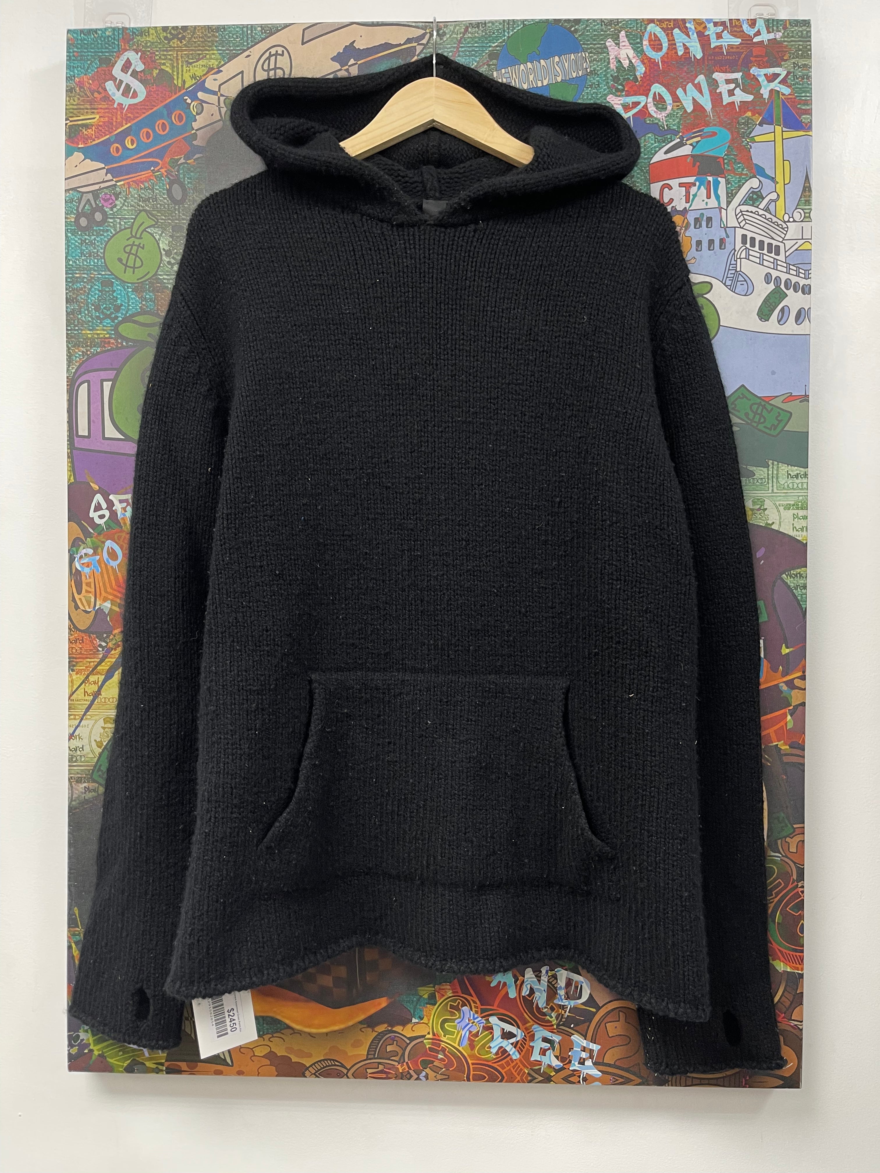 Chrome Hearts Black Cashmere Embossed Cross Patch Hoodie