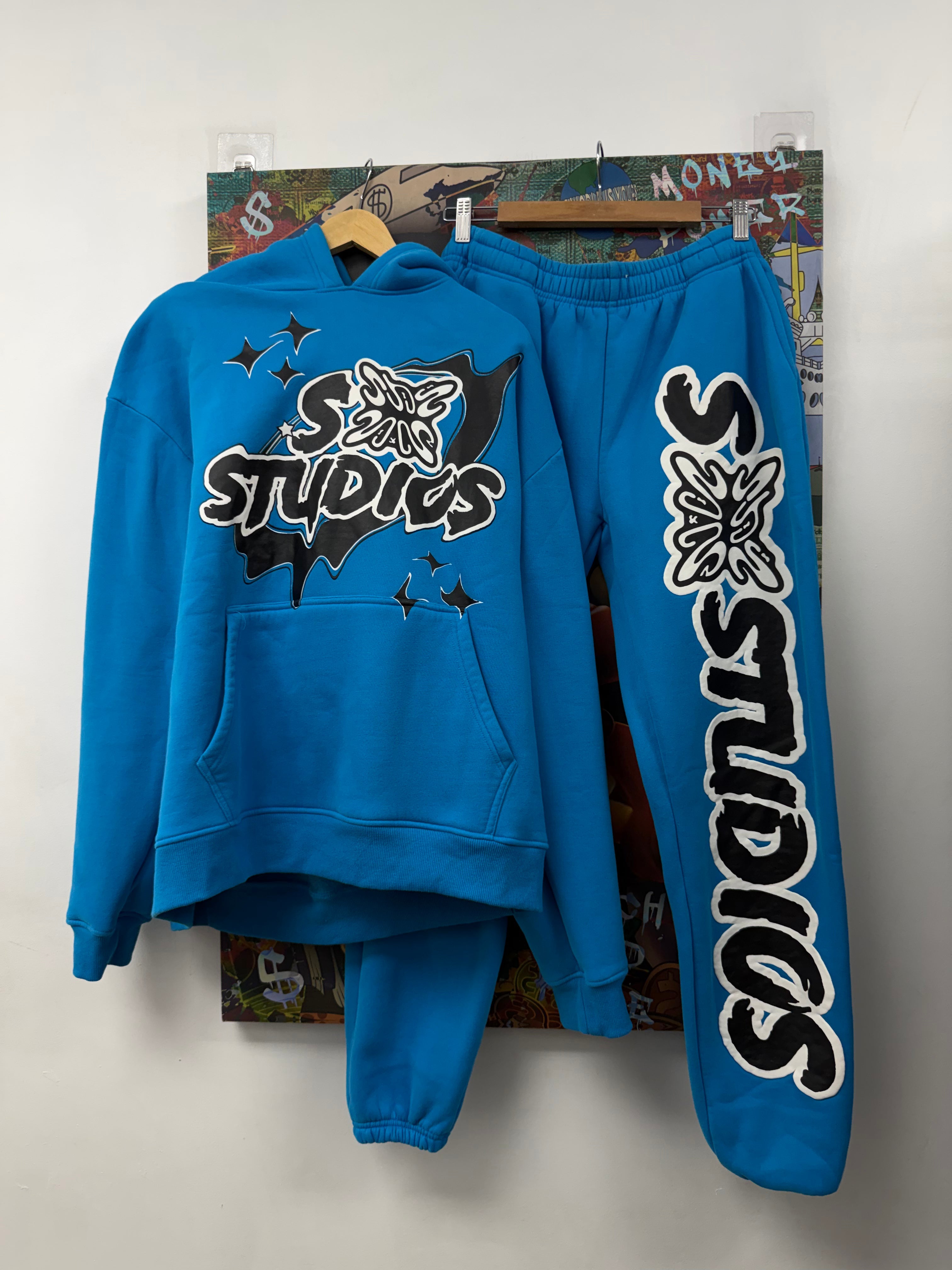SB Studios Blue Black Logo Sweatsuit