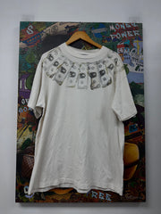 Saint Michael White Money Neck Tee