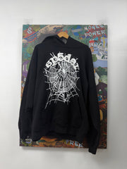 Sp5der Black OG Web Hoodie