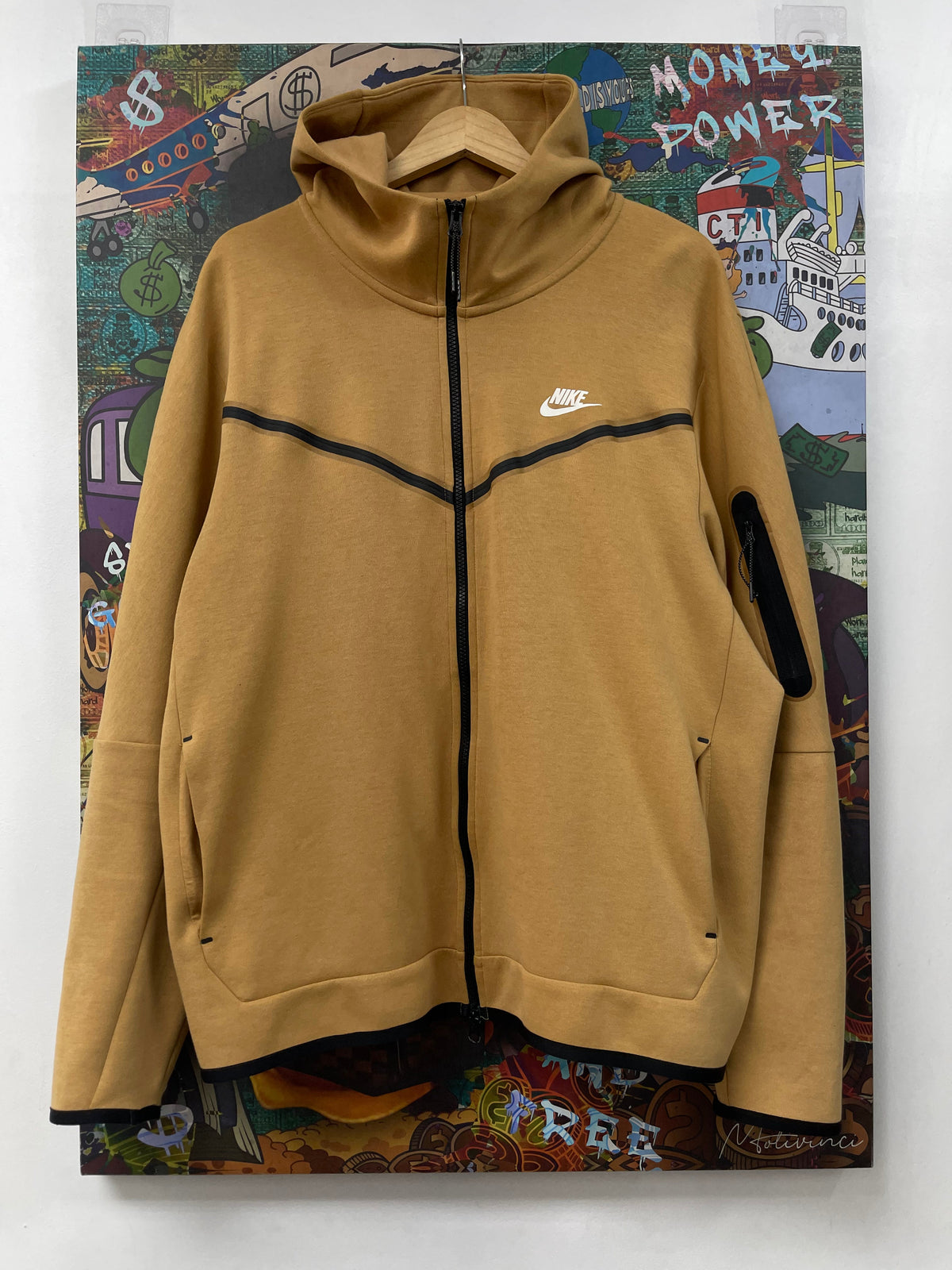 Nike Tan Black Tech Zip Up
