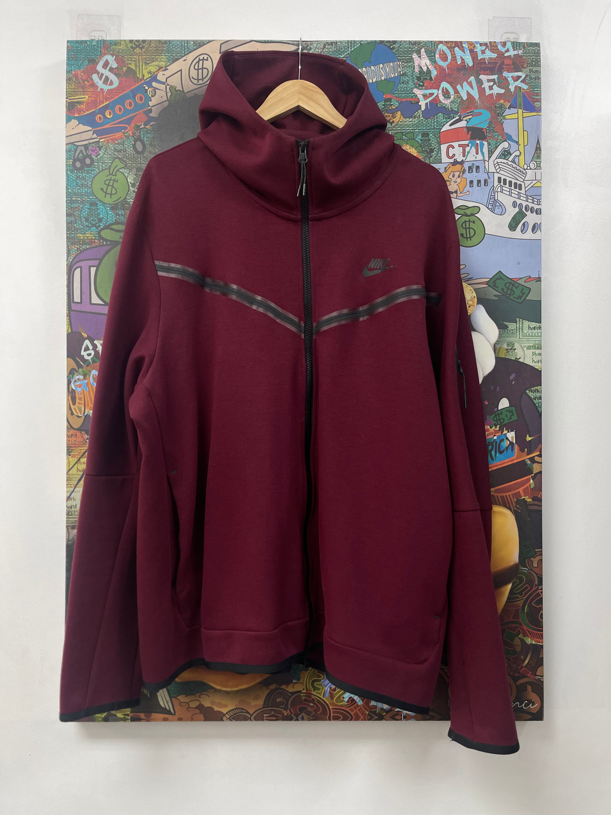 Nike Burgundy Tech Zip Up