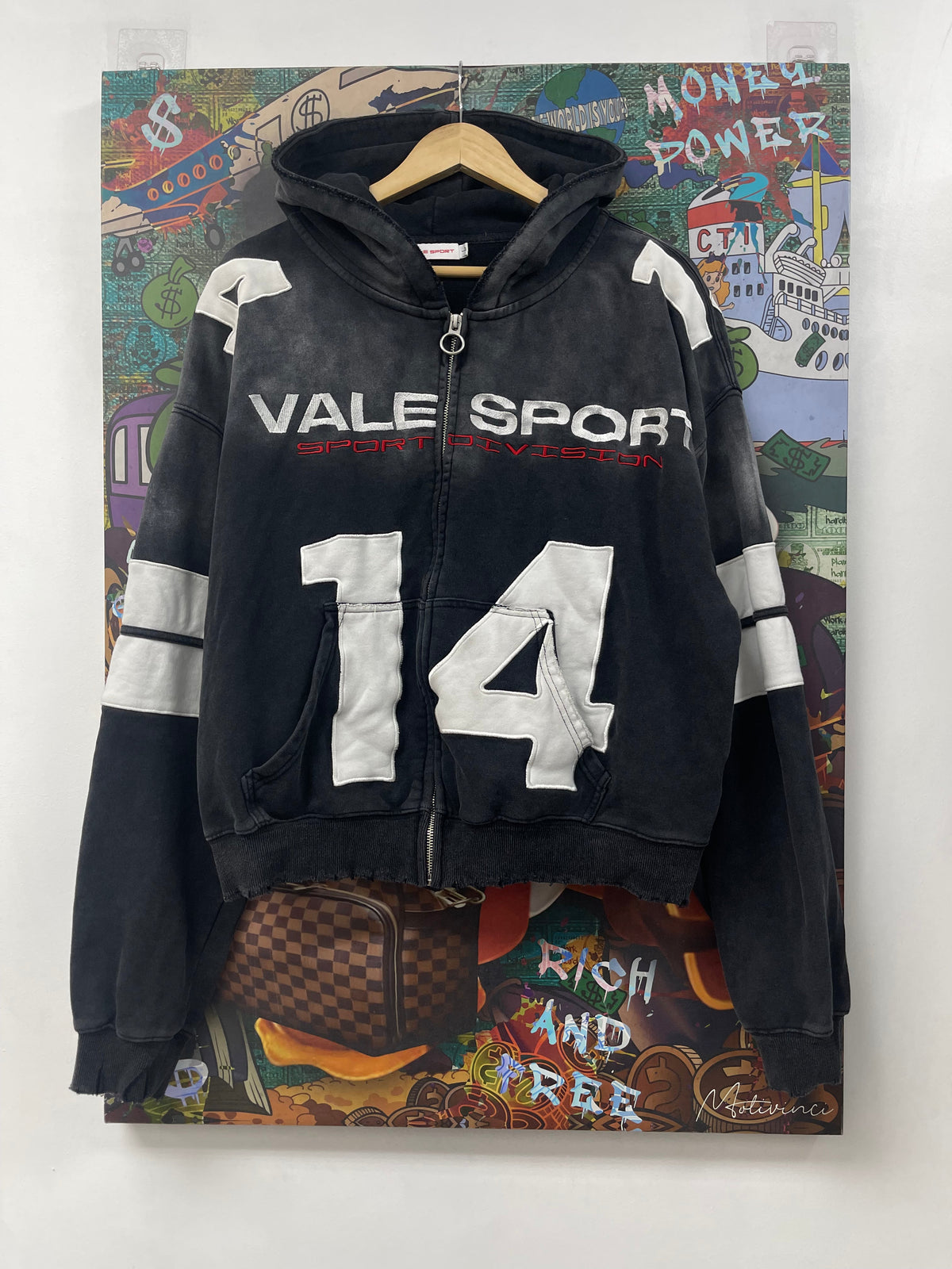 Vale Black Wash 14 Zip Up