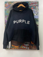 Purple Brand Split Crackle Logo Hoodie