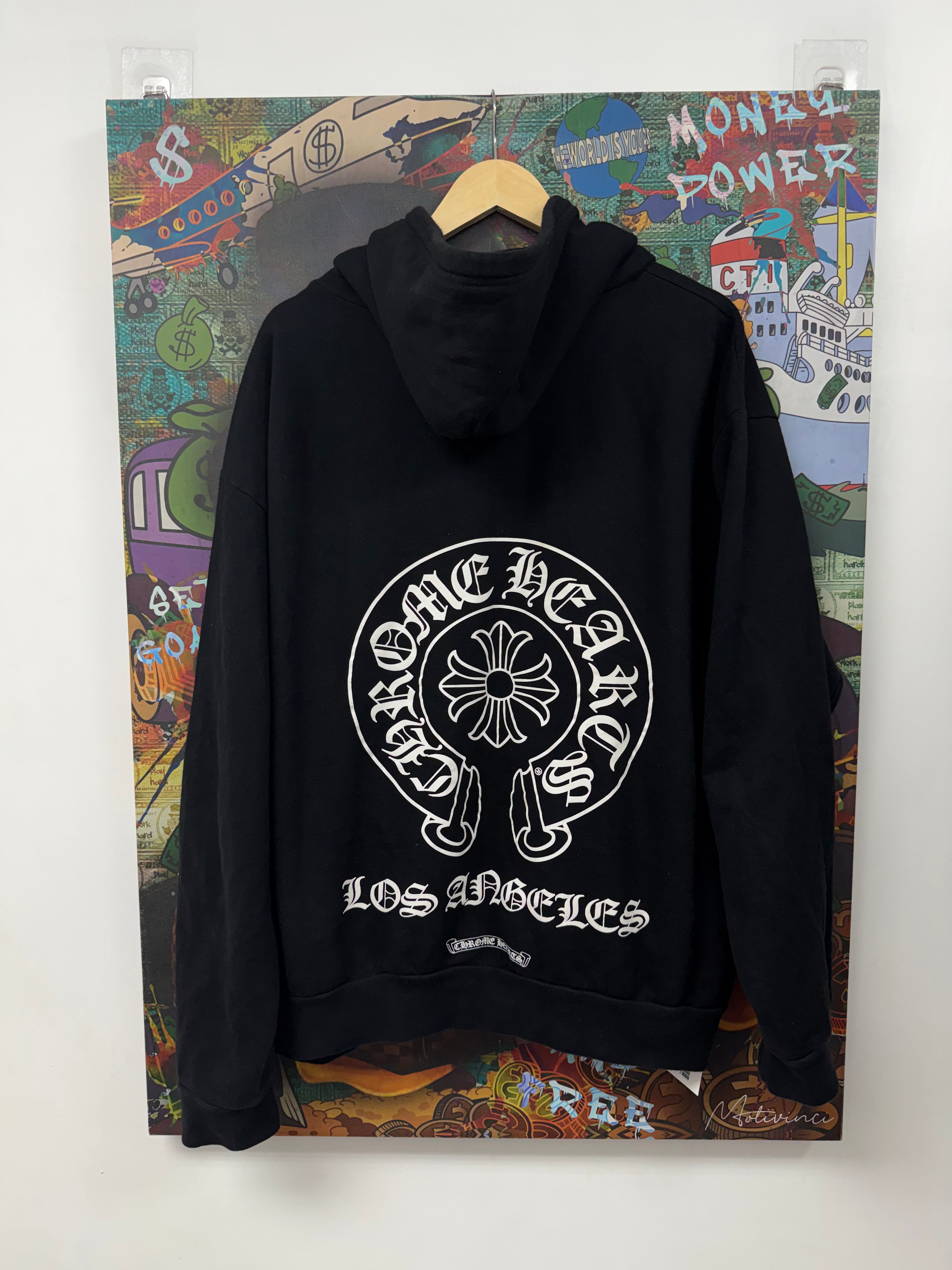 Chrome Hearts Black Horseshoe Los Angeles Zip Up