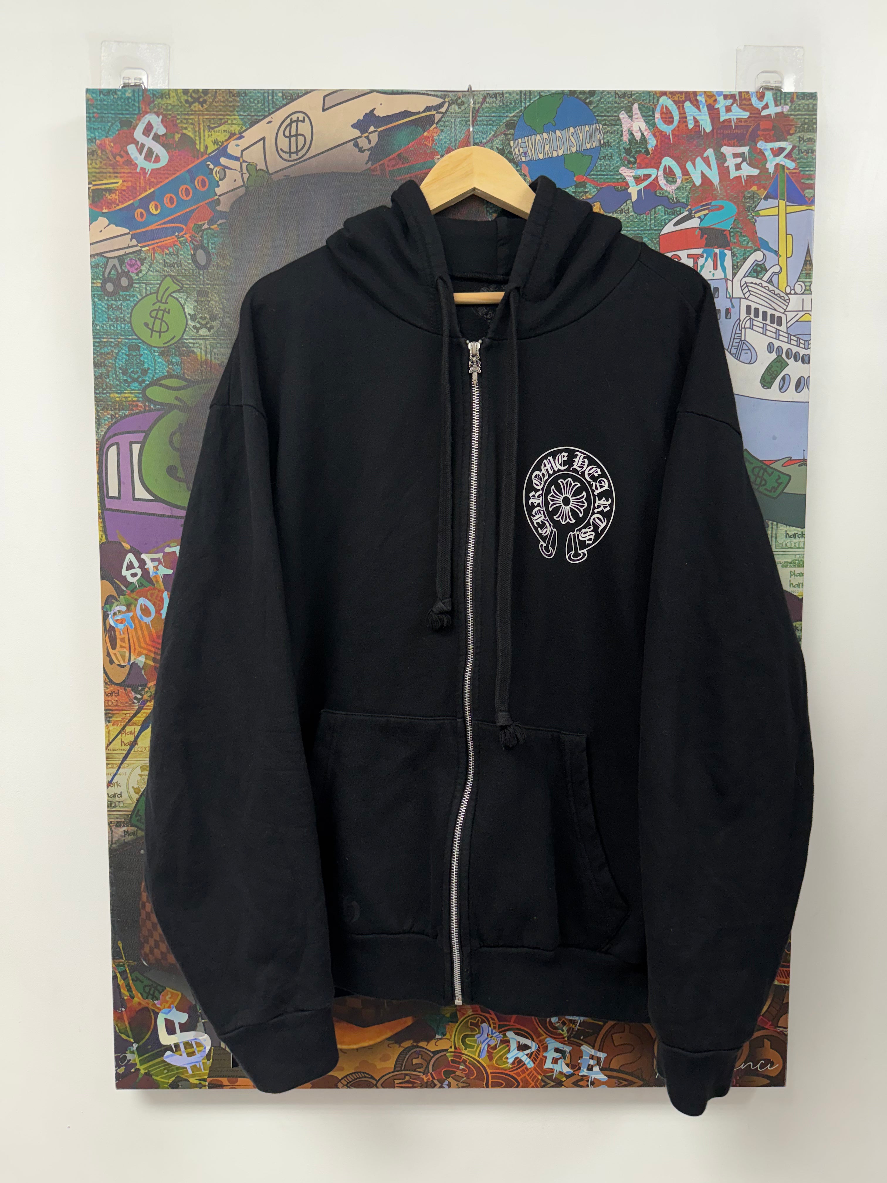 Chrome Hearts Black Horseshoe Los Angeles Zip Up
