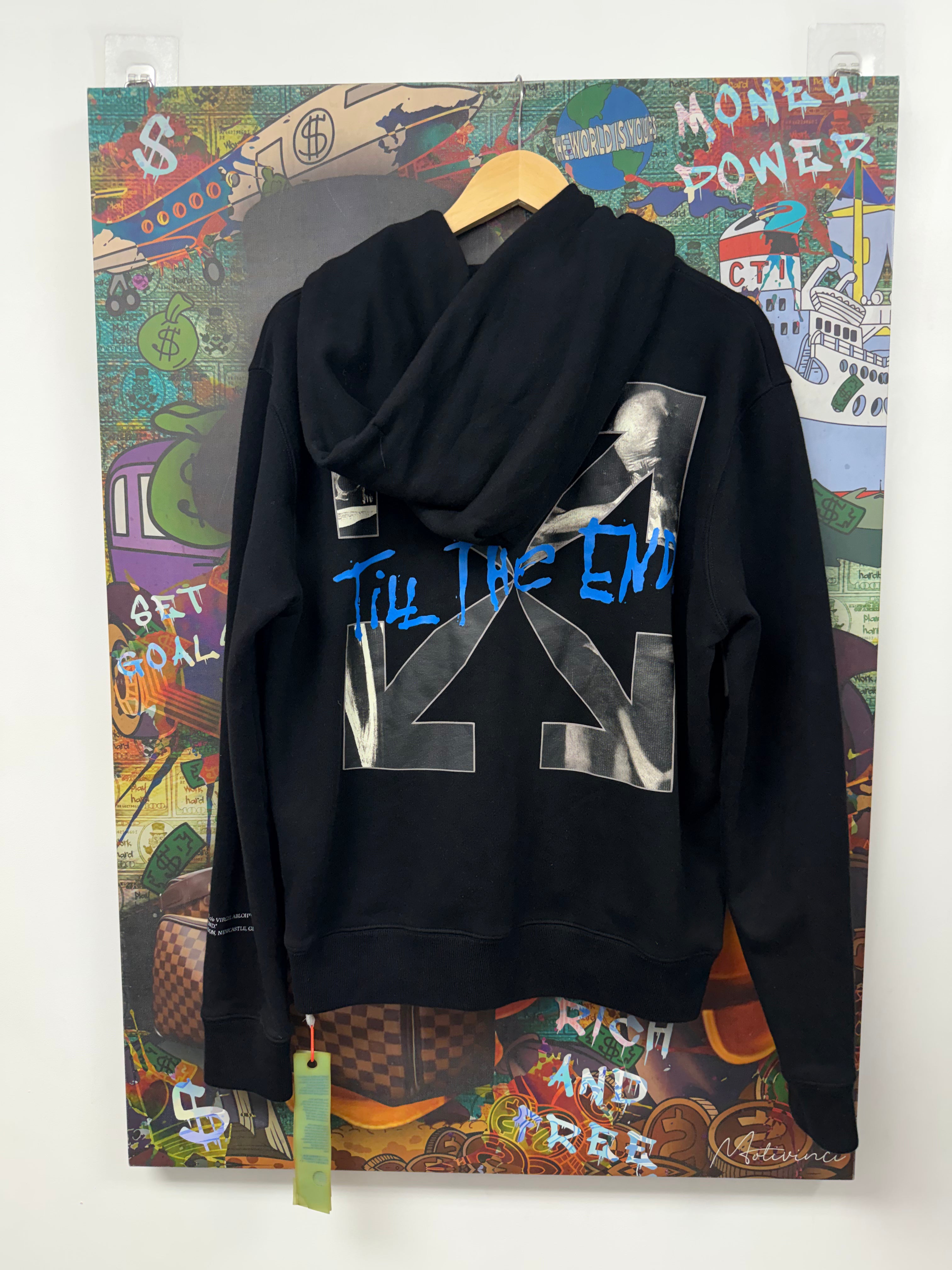 Off-White Black Blue Scholar Arrow Till The End Hoodie