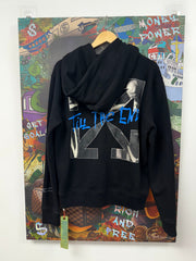 Off-White Black Blue Scholar Arrow Till The End Hoodie