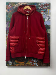 Moncler Red Maglia Cardigan Zip Up Hoodie