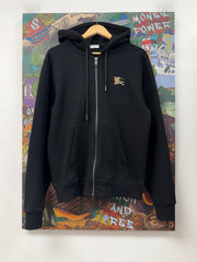Burberry Black Embroidered Logo Zip Up
