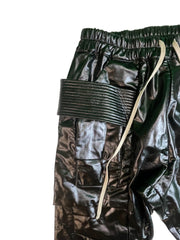 Rick Owens Waxed Creatch Black Cargos