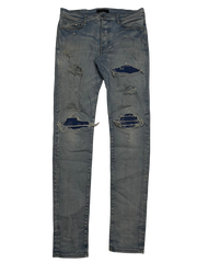 Amiri MX1 Paisley Patch Light Wash & Blue Jeans