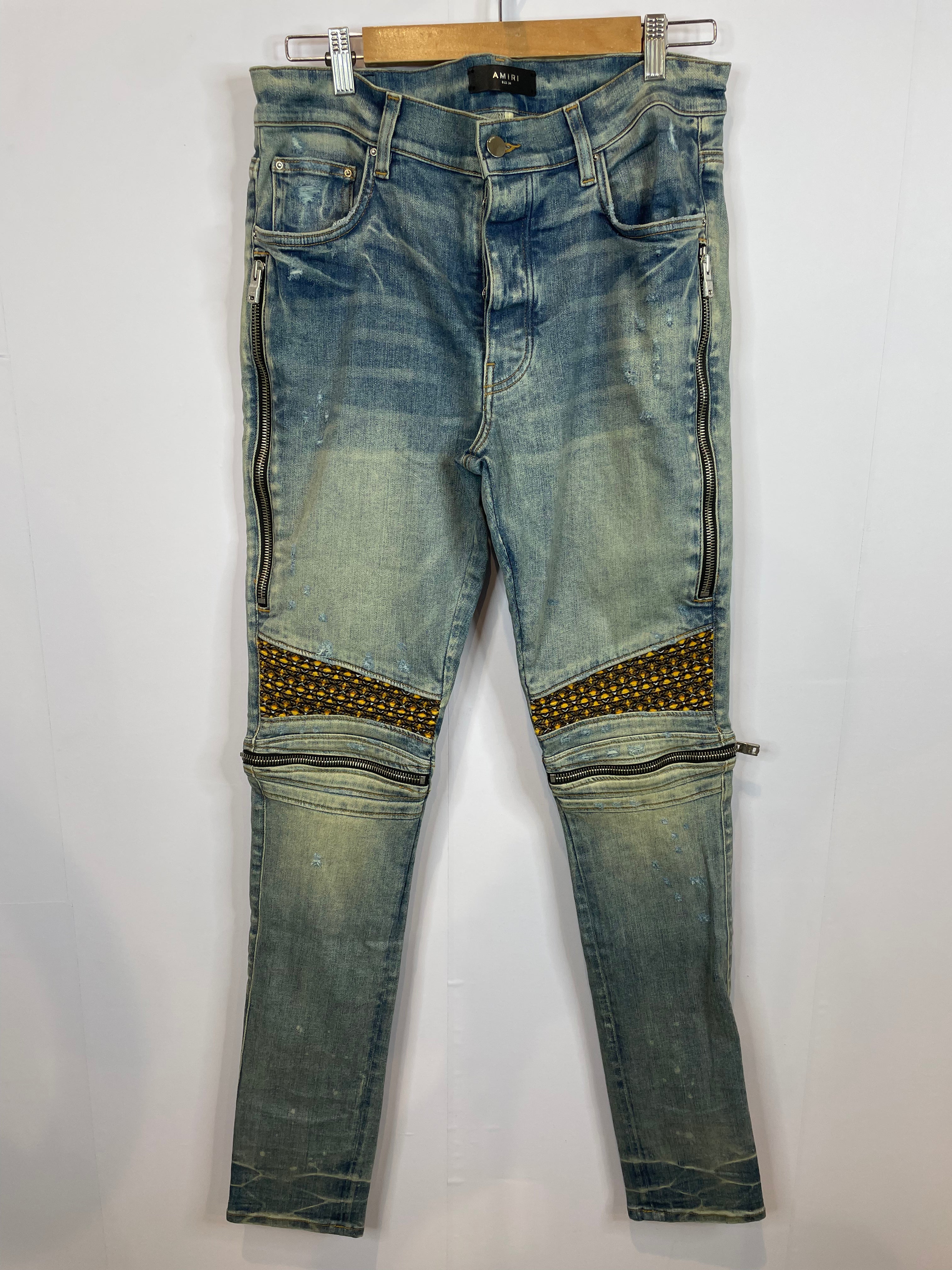 Amiri MX2 Light Wash Yellow Patch