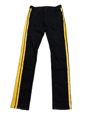 Amiri Stripe Black & Yellow Jeans
